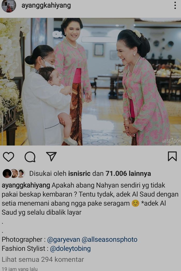 Postingan Kahiyang Ayu