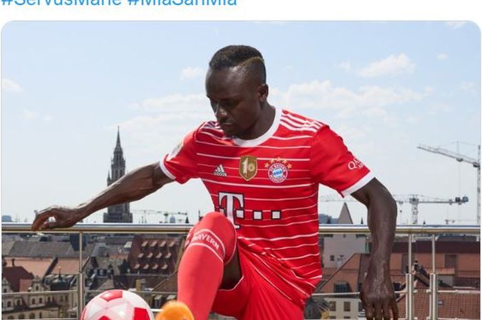 Sadio Mane diperkenalkan sebagai pemain Bayern Muenchen usai direkrut dari Liverpool di bursa transfer musim panas 2022.