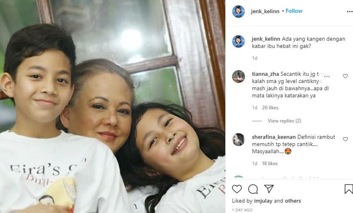 Halimah bersama dua cucunya