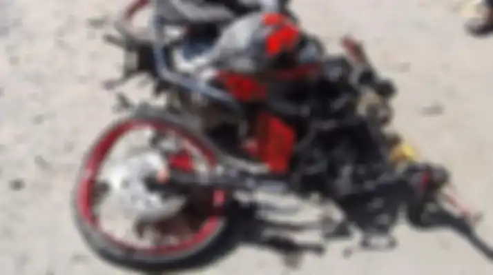 Kecelakaan seorang pemudik pengendara motor