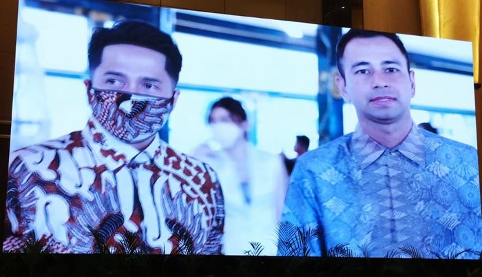 Irfan Hakim dan Raffi Ahmad hadir dalam pernikahan Kaesang dan Erina Gudono di Royal Ambarrukmo Hotel, Yogyakarta pada Sabtu (10/12/2022) siang.