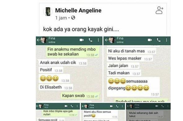 Chat WhatsApp viral yang ajak sebarkan covid-19 di Semarang