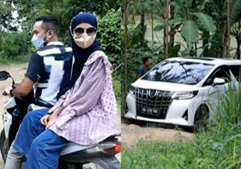 Mobil Alphardnya Nyangkut Tak Bisa Jangkau Rumah Mantan Waiters yang Nikahi Bule Cantik, Teuku Wisnu dan Shireen Sungkar Rela Terjang Jalanan Berliku dengan Motor Matic