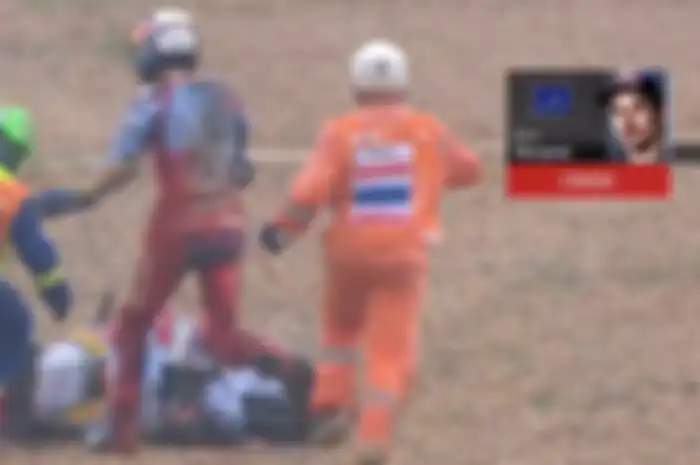 Balapan Belum Mulai Drama di MotoGP Thailand Hujan Deras Turun Alex Marquez Crash Saat Menuju Grid