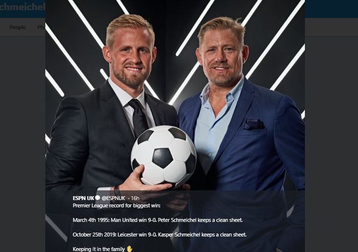 Kasper Schmeichel dan Peter Schmeichel