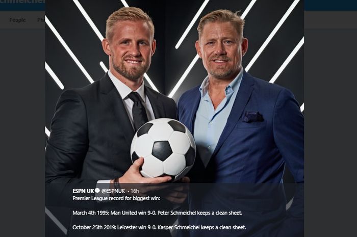 Kasper Schmeichel dan Peter Schmeichel