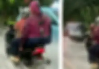 Video Pemotor Ngebut Terabas Genangan Air, Ditegur Malah Acungkan Jari Tengah