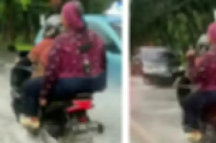 Pembonceng acungkan jari tengah
