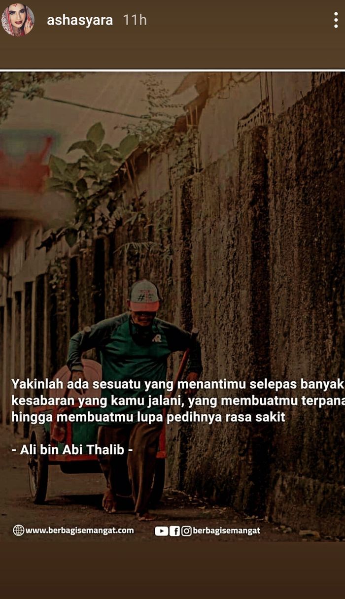 Postingan Asha Shara usai dirinya dikabarkan gugat cerai suami.