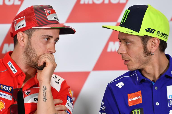 Andrea Dovizioso dan Valentino Rossi