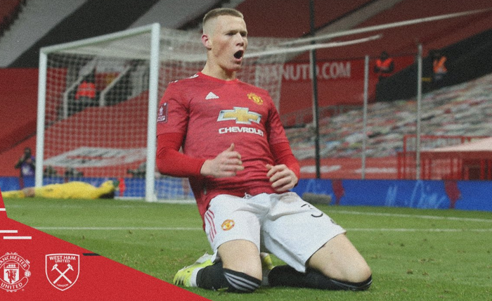 Scott McTominay meloloskan Manchester United ke perempat final Piala FA 2020-2021 setelah membobol gawang West Ham United.