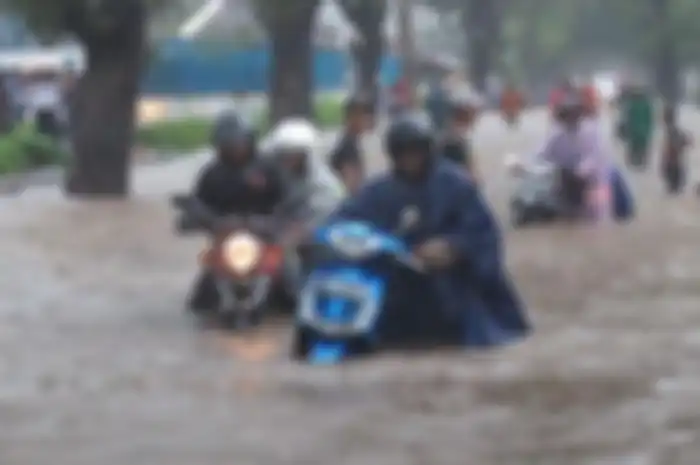 Ilustrasi motor mogok terkena banjir.