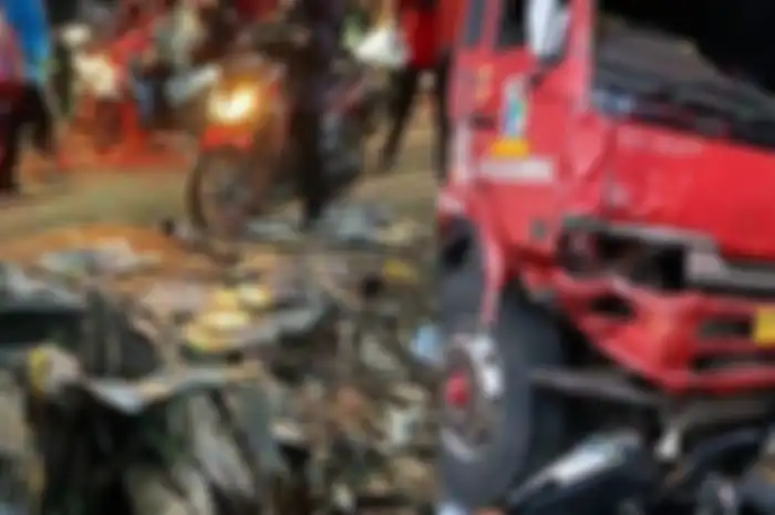 Foto kecelakaan maut truk pertamina tabrak pemotor di Cibubur, KNKT ungkap fakta pemicu kecelakaan.