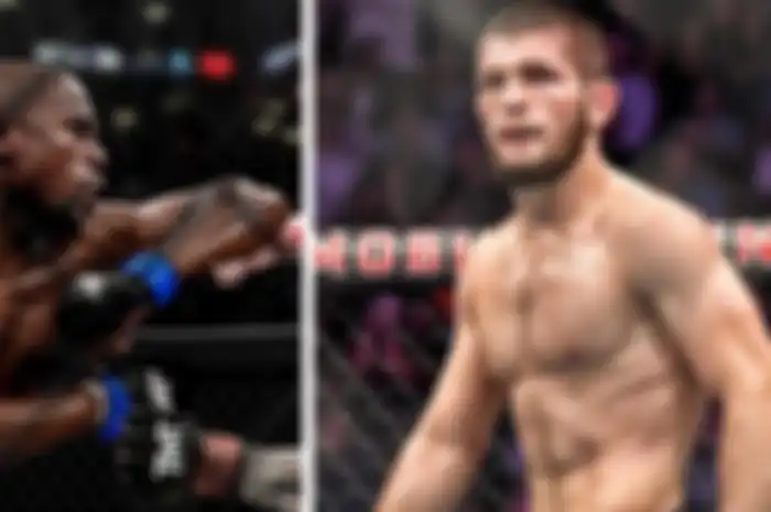 Floyd Mayweather (kiri) dan Khabib Nurmagomedov (kanan)