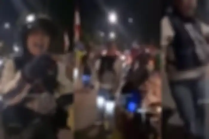 Ibu-ibu pengojek online pukuli pejalan kaki.