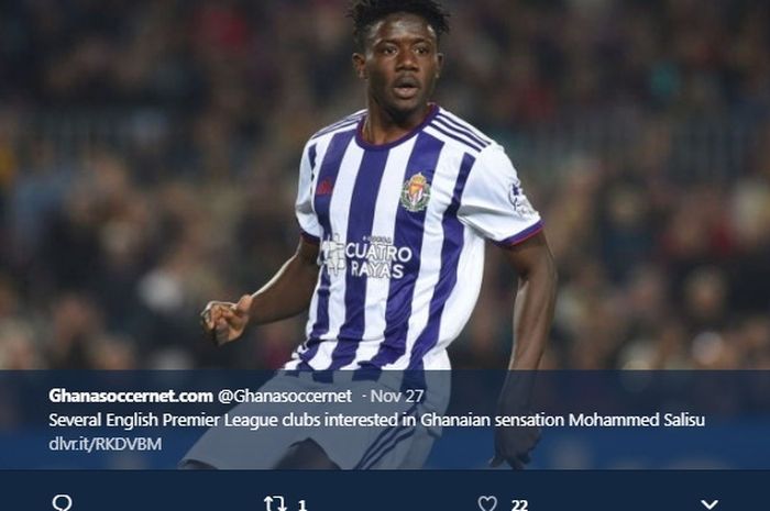 Bek muda Real Valladolid, Mohammed Salisu