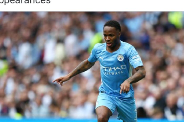 Penyerang Manchester City, Raheem Sterling.