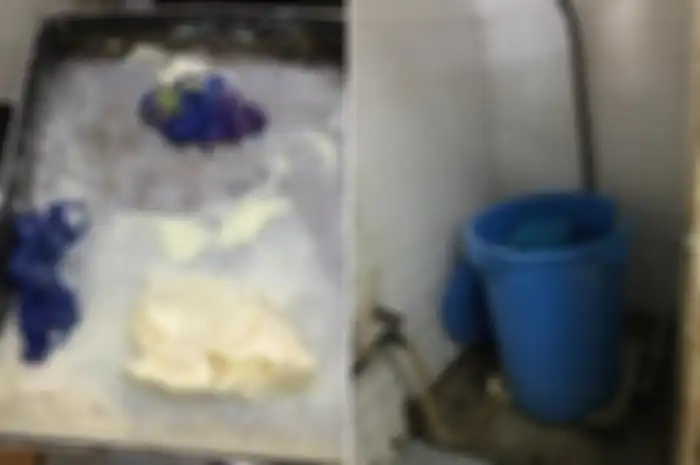 Adonan roti dibuat menggunakan air yang diambil dari toilet yang kotor.