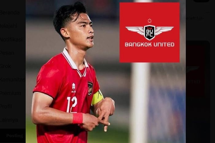 Bek kiri Timnas Indonesia, Pratama Arhan, dikabarkan merapat ke Liga Thailand, gabung Bangkok United.