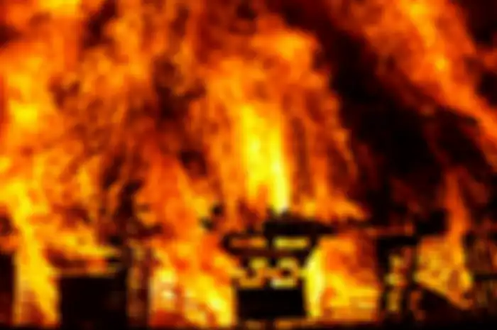 Ilustrasi rumah terbakar