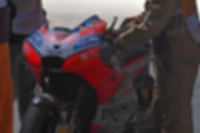 Motor Jorge Lorenzo setelah terjatuh di MotoGP Qatar 2018 semalam