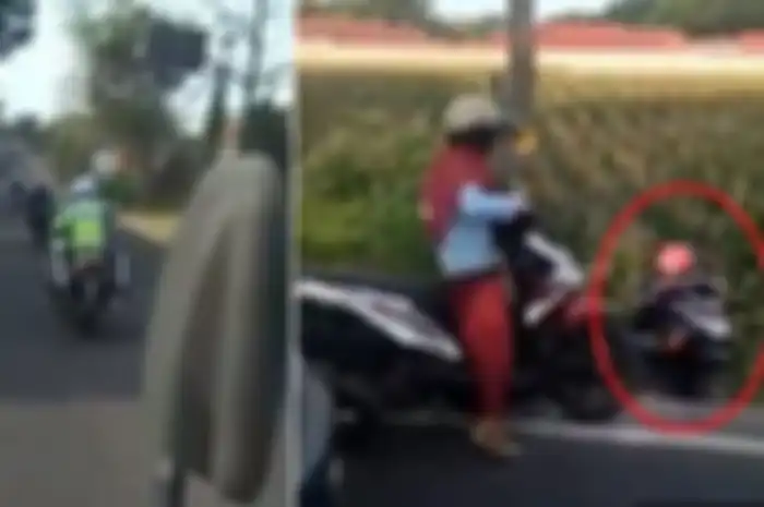 Pemotor perempuan diduga jadi korban iring-iringan moge dan Harley-Davidson di Klaten, Jateng.