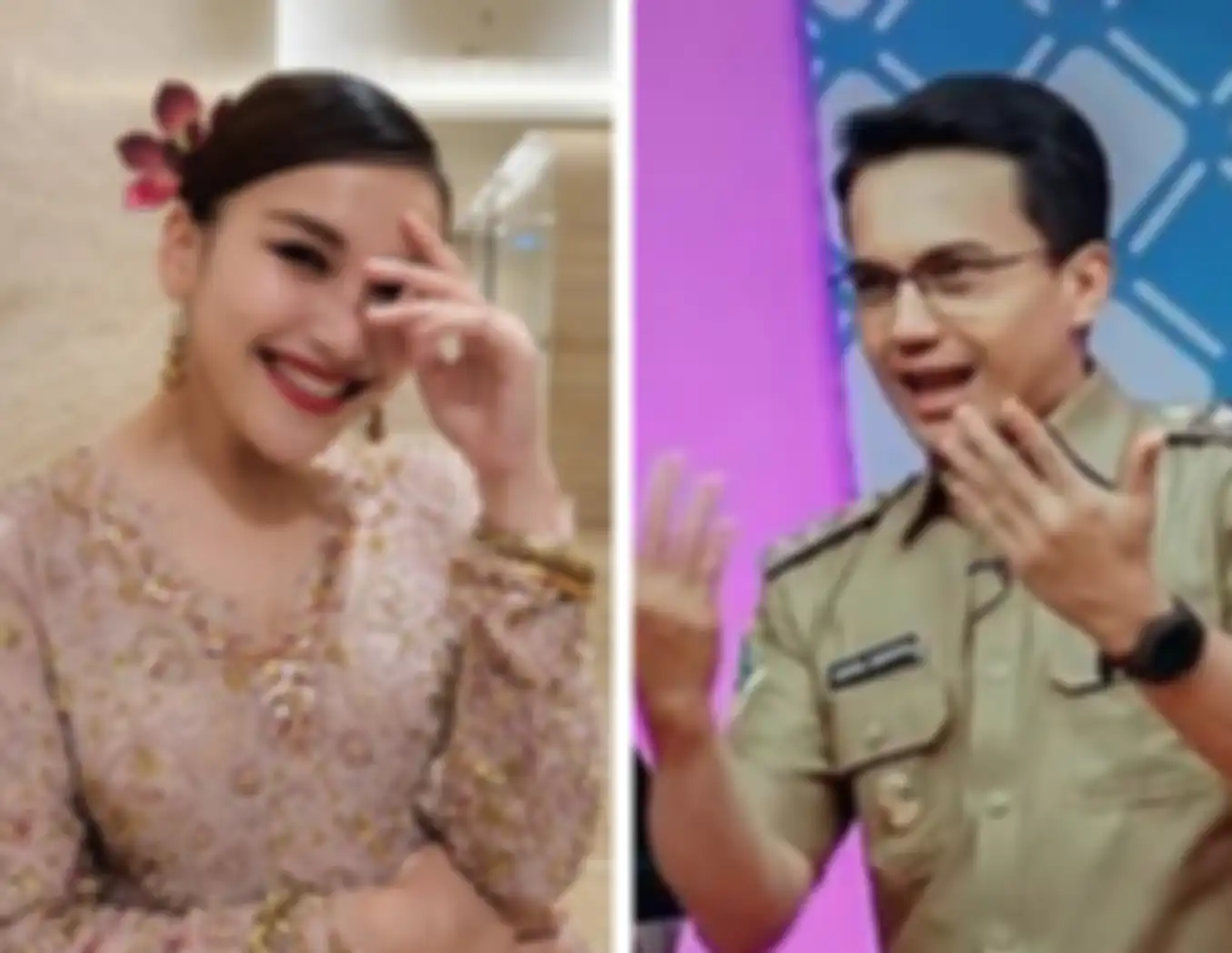 Kolase potret Ayu Ting Ting dan Sahrul Gunawan
