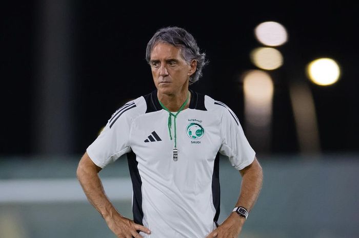 Persiapan pelatih Arab Saudi Roberto Mancini untuk Lawan Timnas Indonesia.