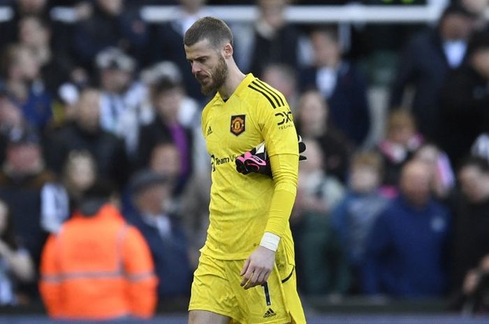 David de Gea melakukan blunder yang menyebabkan Manchester United kalah dari West Ham di pekan ke-35 Liga Inggris (7/5/2023).