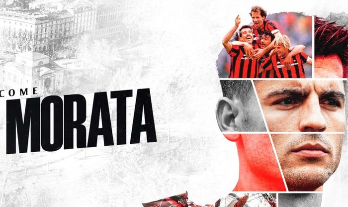 Pengumuman resmi Alvaro Morata oleh AC Milan.