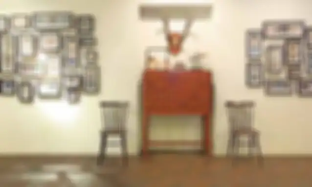 Foyer dengan sentuhan vintage.