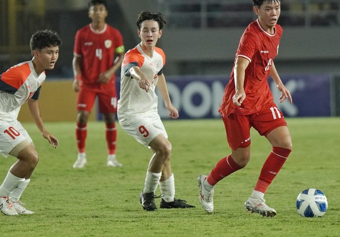 Timnas U-16 Indonesia Vs Filipina di Stadion Manahan, Solo, Senin (24/6/2024).