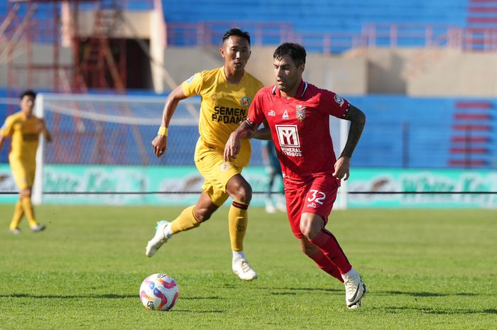 Malut United vs Semen Padang dalam laga pekan keempat Liga 1 2024/2025 di Stadion Sultan Agung, Bantul, Jumat (13/9/2024).