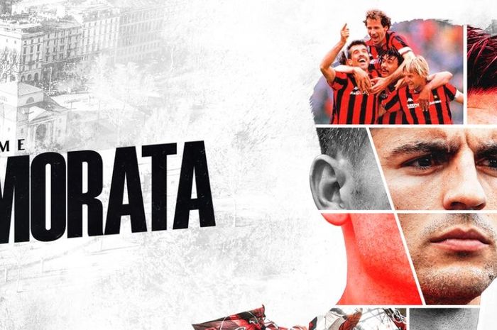 Pengumuman resmi Alvaro Morata oleh AC Milan.