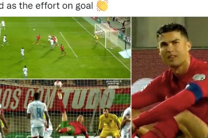 Kapten timnas Portugal, Cristiano Ronaldo, nyaris cetak gol terbaik sepanjang karier pada menit ke-68 vs Luksemburg.