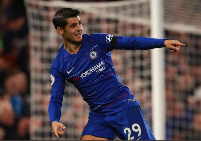 Alvaro Morata saat berseragam Chelsea.