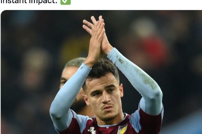 Gelandang Aston Villa, Philippe Coutinho.