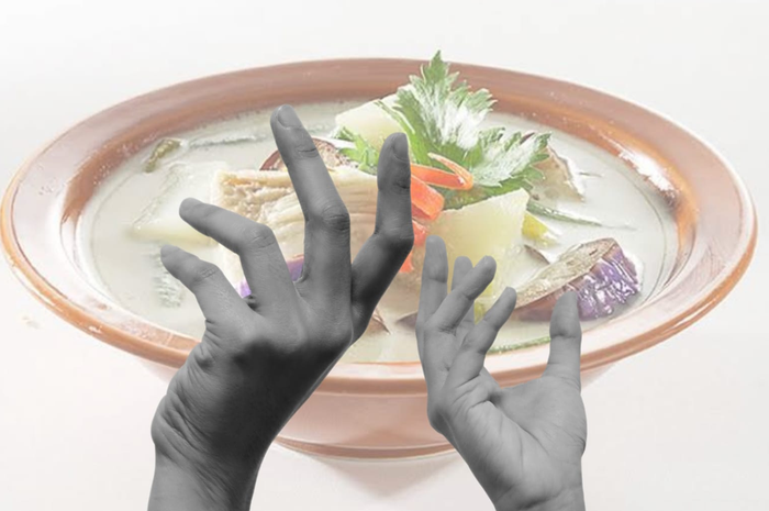 Potongan jari di sayur lodeh