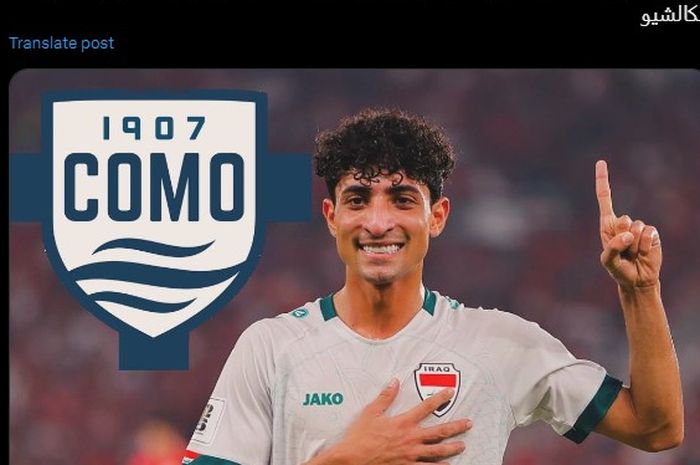 Como 1907 dikabarkan tertarik mendatangkan winger asal Irak, yakni Ali Jassim.