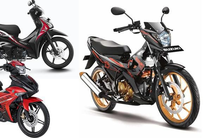 Ilustrasi motor bebek baru.
