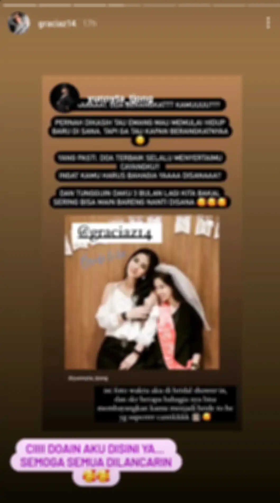 Isyaratkan bakal menikah dalam waktu dekat, Gracia Indri meminta doa agar semua berjalan lancar.