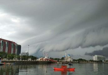 Heboh Penampakan Awan Berbentuk Gelombang Tsunami di Langit Makssar, Berikut Penjelasan BMKG