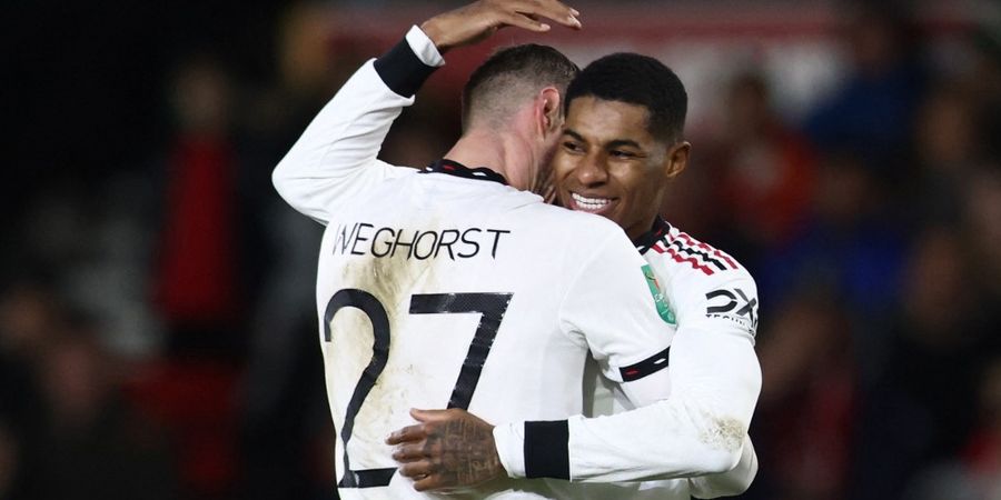 Hasil Piala Liga Inggris - Man United Hajar Nottingham dengan Lari 55 Meter Rashford dan Gol Debut Weghorst