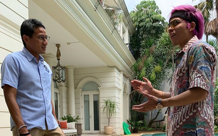 Sandiaga Uno dan Atta Halilintar.