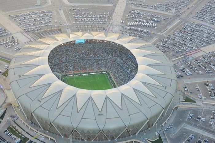 King Abdullah Sports City Stadium, Jeddah, yang dijadikan markas Timnas Arab Saudi saat menjamu Timnas Indonesia.