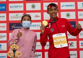 Congratulation Champions! Agus Prayoga dan Adekta Naibaho Raih Podium 1 Elitre Race di Borobudur Marathon 2021 Powered by Bank Jateng