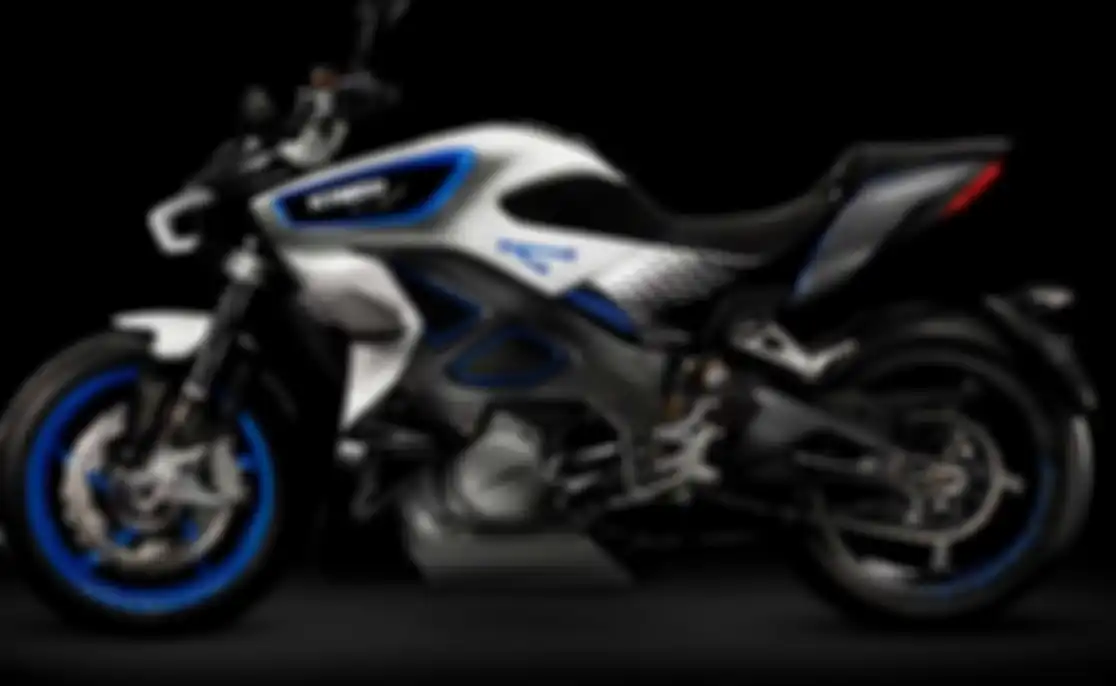 Tampak samping motor konsep Kymco RevoNEX