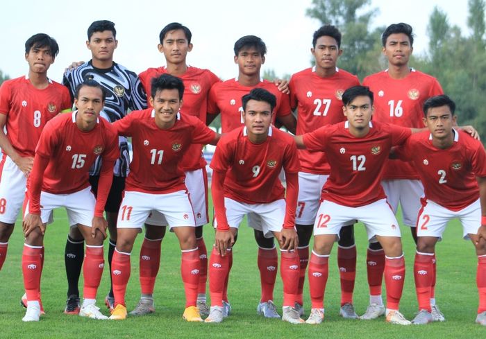 Skuad timnas U-19 Indonesia saat tampil pada laga uji coba di Kroasia.