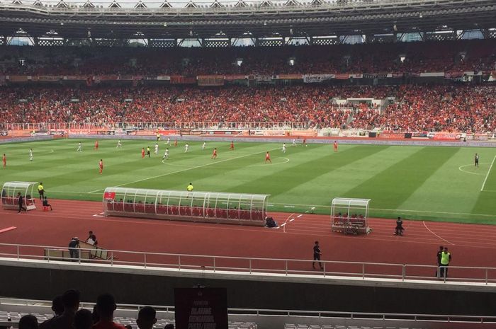 Suasana Stadion Utama Gelora Bung Karno (SUGBK), Jakarta.