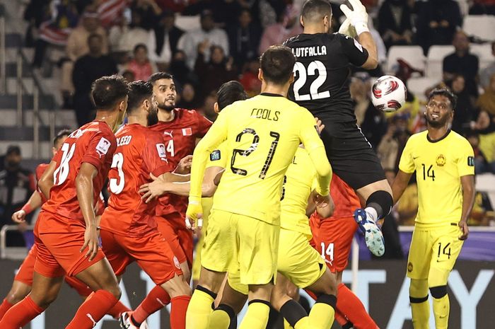 Suasana pertandingan antara timnas Malaysia melawan Bahrain pada babak penyisihan Grup D Piala Asia 2023, Sabtu (20/1/2024).